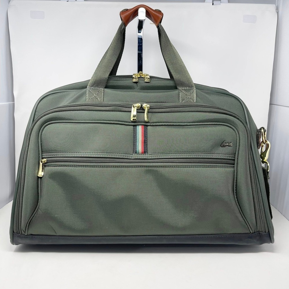 Lark‎ Classic Weekender Duffle Bag Carry On Suitcase Olive Green Luggage Strap